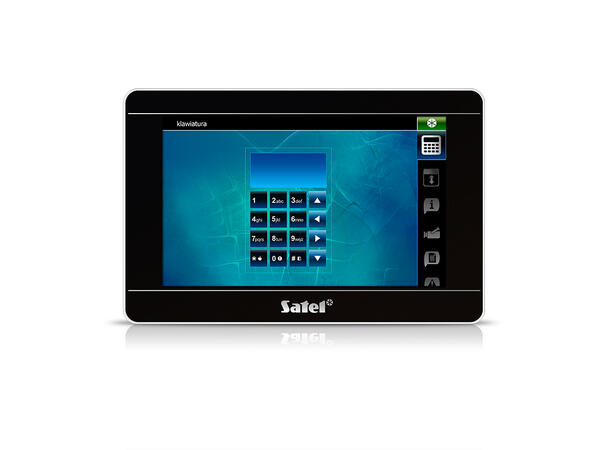 Touchtastatur Integra, 7", Sort uten kortleser, sort bakdel, sølvramme